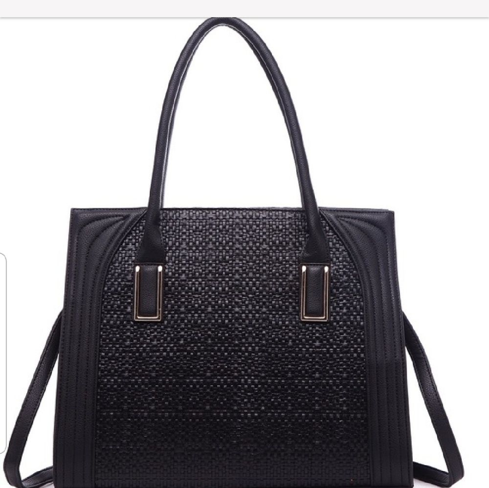 Dariela Weave Tote BLACK